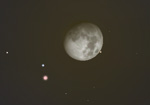 Congiunzione Luna - Marte 20 gennaio ore 2.00
