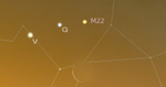 Congiunzione Luna - Venere - Giove, 4 febbraio ore 6.50