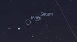 Congiunzione Saturno - Marte, giorno 11 ore 22