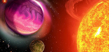 Rappresentazione artistica di un sistema extrasolare