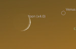 Congiunzione Luna - Venere, giorno 1 ore 18