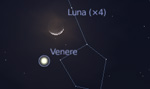 Congiunzione Luna - Venere, giorno 30 ore 19.30