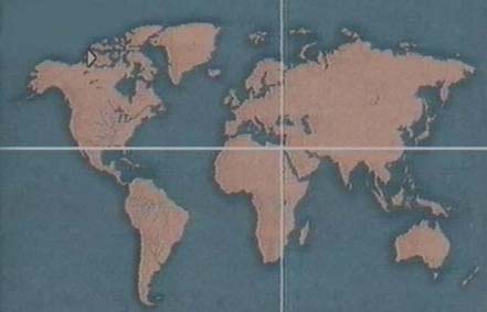 parallelo e meridiano passanti per Giza