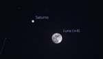 Congiunzione Luna - Saturno, giorno 10 ore 22.20