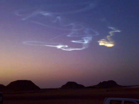 Strisce luminose dell’asteroide 2008 TC3