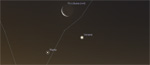 Congiunzione Luna - Marte - Venere, giorno 21 ore 5