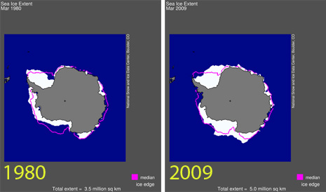 Mar glaciale antartico più 4,7% dal 1980