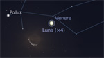 Congiunzione Luna - Venere, giorno 18 ore 05:00