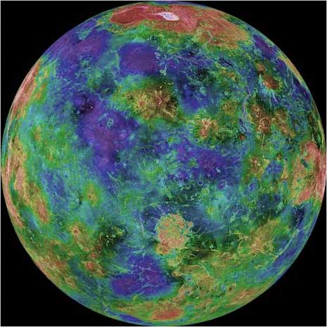 Una bellissima mappa di Venere ottenuta attraverso osservazioni radar