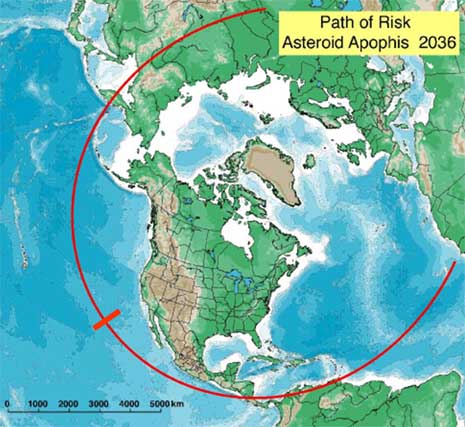 Rischio impatto per l’asteroide Apophis