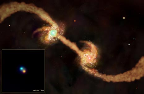 Una splendida immagine di unione di due galassie