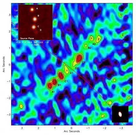 La galassia lontana SMM j2135-0102