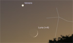 Congiunzione Luna - Venere, giorno 14 ore 21:00