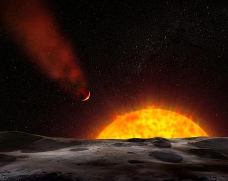 Una visione artistica dell’esopianeta HD 209458b