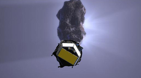 ecco una libera interpretazione dell’incontro ravvicinato tra la sonda e la cometa