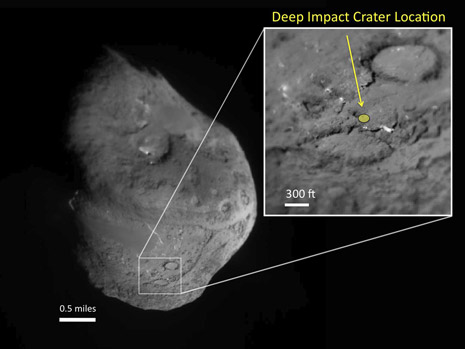 Qui vediamo ancora una bella foto della cometa Tempel1
