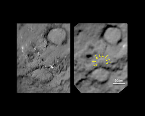 Di nuovo la zona dell’impatto