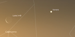 Congiunzione Luna - Venere, giorno 2 ore 07:00