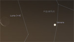 Congiunzione Luna - Venere, giorno 1 ore 06:00