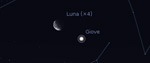 Congiunzione Luna - Giove, giorno 24 ore 03:00