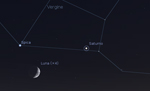 Congiunzione Luna - Saturno, giorno 4 ore 21:30