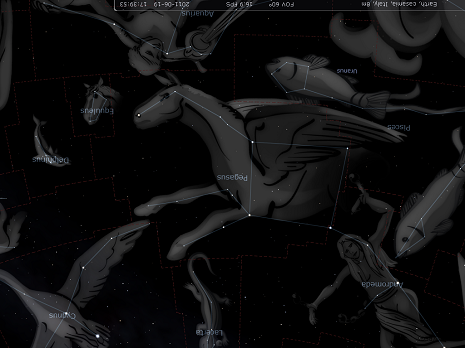 Pegaso secondo Stellarium