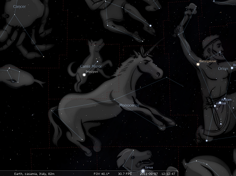 unicorno secondo stellarium