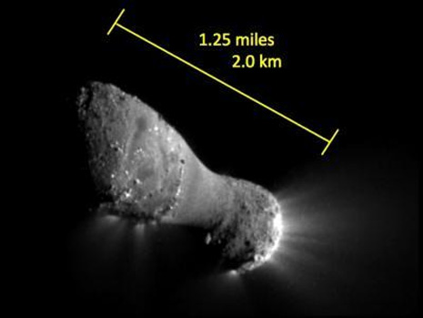 La cometa Hartley 2, ripresa dalla sonda  EPOXI della NASA.