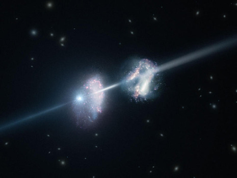 Una visione artistica del Gamma Ray Burst 090323