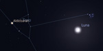 Congiunzione Luna - Pleiadi, giorno 1 ore 21