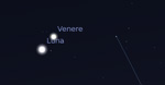 Congiunzione Luna - Venere, giorno 26 ore 21