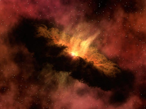 Una tipica nube proto-planetaria