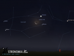 Congiunzione Luna - Venere, giorno 14 ore 4:30