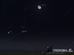 Congiunzione Luna - Pleiadi, giorno 3 ore 23:00