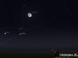 Congiunzione Luna Pleiadi, giorno 31 ore 20:00