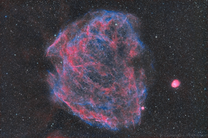 Sh2-221 è un resto di supernova visibile nella costellazione dell'Auriga ad una distanza dalla Terra di circa 2600 anni luce. - Copyright: Francesco Ciavaglia 