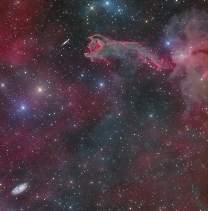 Il globulo cometario CG4, nella costellazione della Poppa, è una fantastica nube cosmica a circa 1300 anni luce di distanza. - Copyright: ShaRA Team 