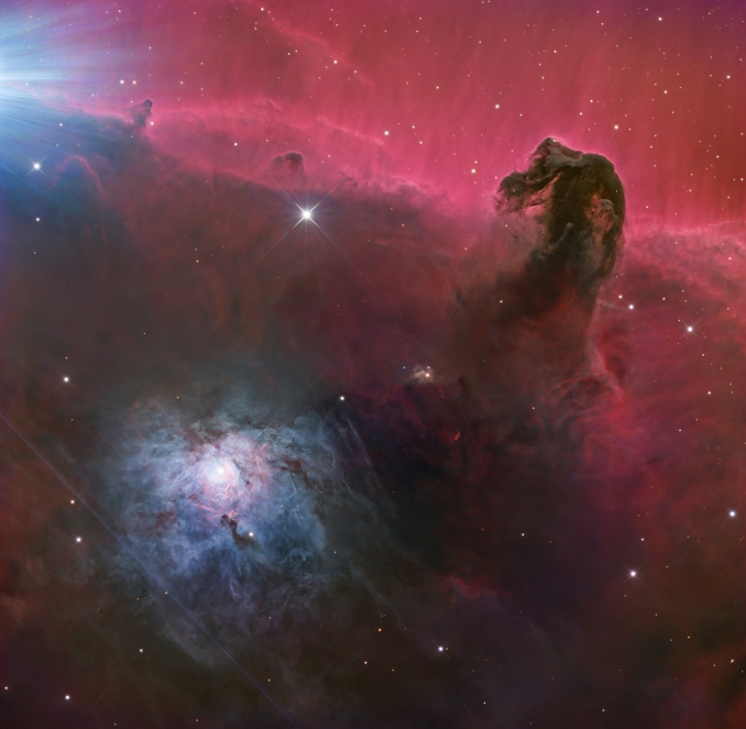 IC 434 è una nebulosa ad emissione visibile nella costellazione di Orione; grazie alla sua presenza è possibile osservare la celebre Nebulosa Testa di Cavallo, una nube oscura che le si sovrappone sulla nostra linea di vista.? - Copyright: Mauro Rorato 