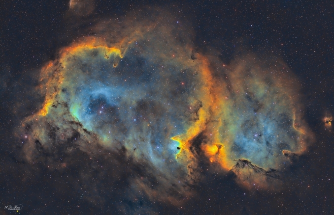 IC 1848 (nota anche come Nebulosa Anima, Nebulosa Embrione o con la sigla W5) è una nebulosa diffusa associata ad un ammasso aperto di stelle giovani e calde di grande massa, visibile nella costellazione di Cassiopea. - Copyright: Giuseppe De Pace 