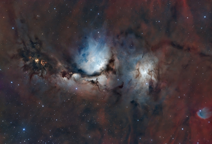 Tra le pieghe oscure della costellazione di Orione, si cela M78, una nebulosa a riflessione che appare come un etereo fantasma nel cuore dellinverno celeste - Copyright: Giuseppe Capriotti 