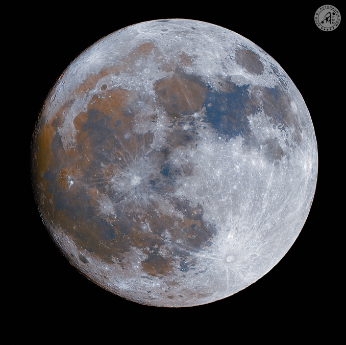 La Superluna dello scorso luglio in versione minerale. La Mineral Moon è una tecnica di fotografia che consiste nel catturare immagini a grande campo del nostro satellite con sensori a colori, e di applicare una semplice tecnica di elaborazione che permette di estrapolare una grande quantità di informazioni. - Copyright: Marco Firenzuoli 