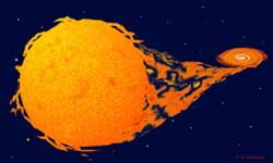 Un buco nero strappa materia ad una stella