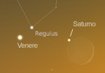 Congiunzione Luna - Venere - Saturno. 16 Luglio ore 21.30