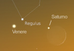 Congiunzione Luna - Venere - Saturno. 16 Luglio ore 21.30