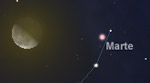 Congiunzione Luna - Marte, 3 ottobre ore 2.00