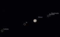 Giove e i 4 satelliti galileiani