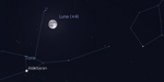 Luna Pleiadi Aldebaran, giorno 11 ore 20