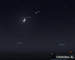 Congiunzione Luna - Marte, giorno 26 ore 22:30 Congiunzione Luna - Marte, giorno 26 ore 22:30
