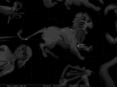 il Leone secondo Stellarium