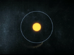 polvere planetaria vista di fronte